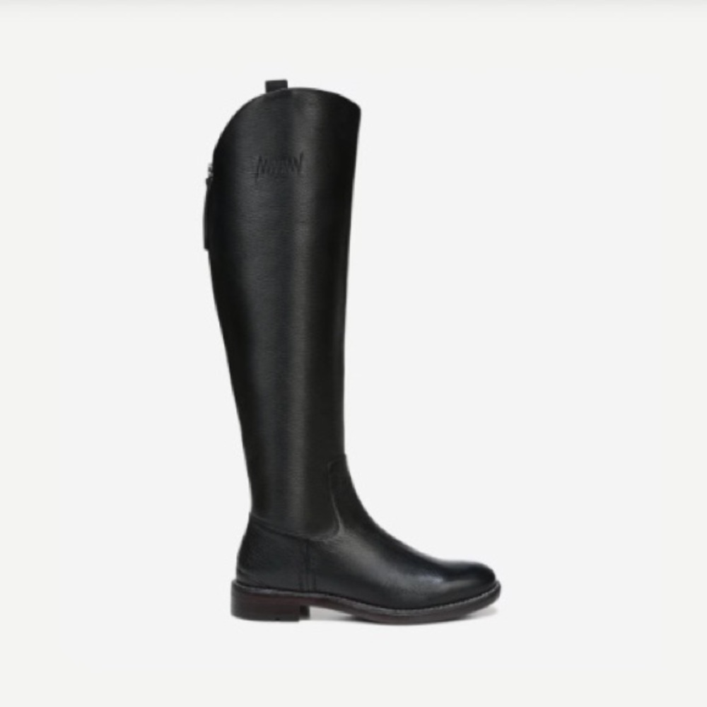 Franco Sarto Meyer Women's Knee High Black Leather Boots Size 9 New with Tags